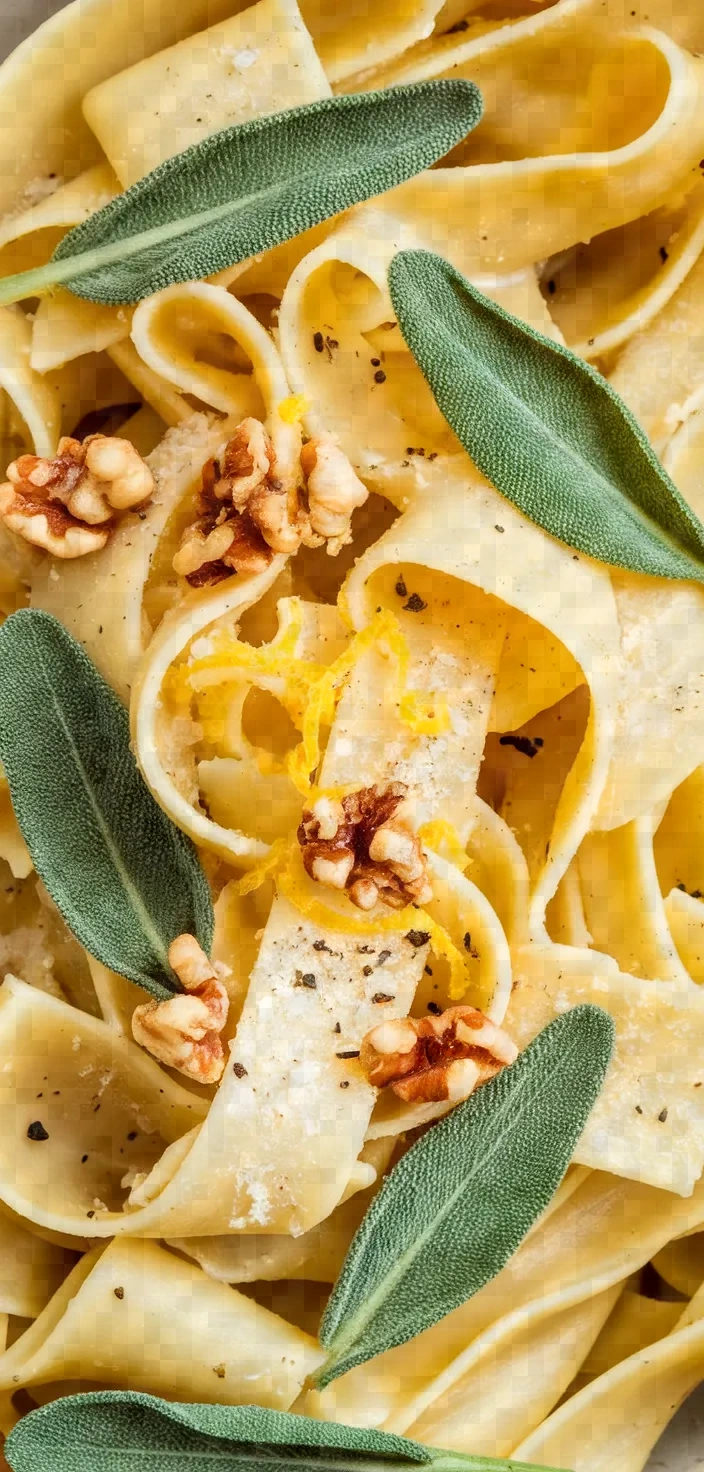 Ingredients photo for Pappardelle Pasta With Brown Butter And Sage Sauce Recipe