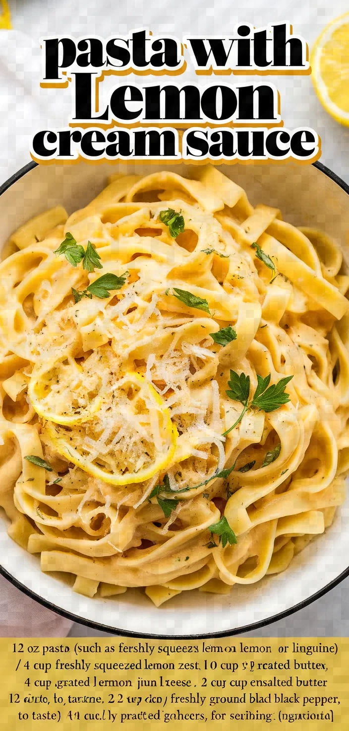 Pasta With Lemon Cream Sauce Recipe