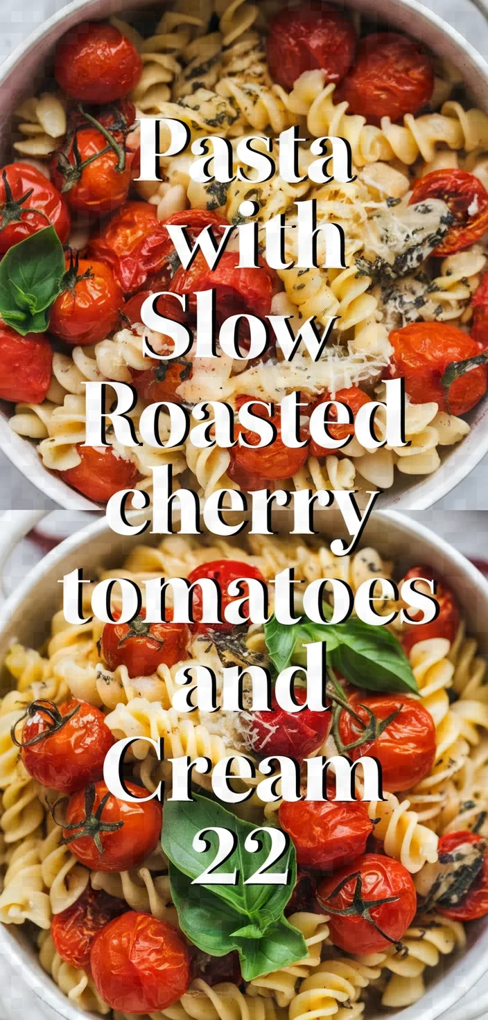 Pasta With Slow Roasted Cherry Tomatoes And Cream 2 2 Recipe