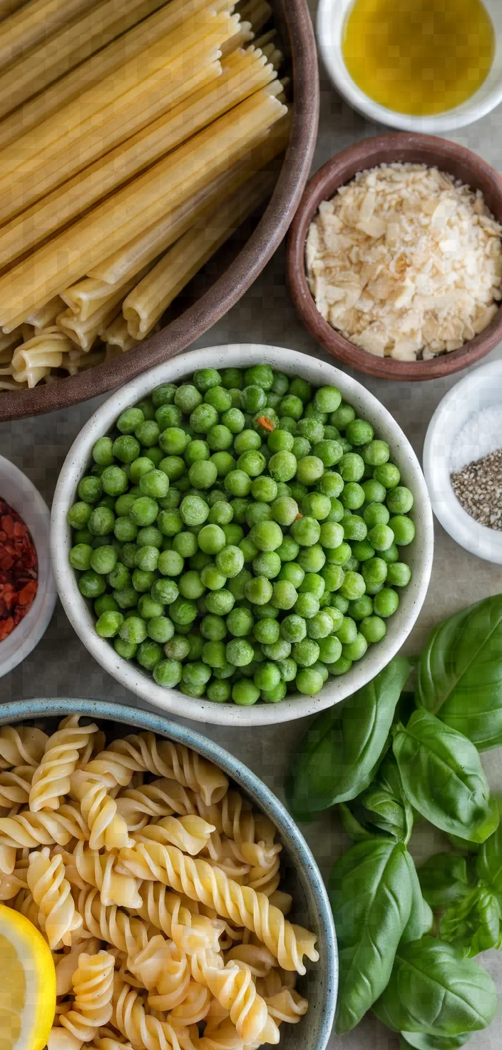 Ingredients photo for Peas And Pasta Recipe