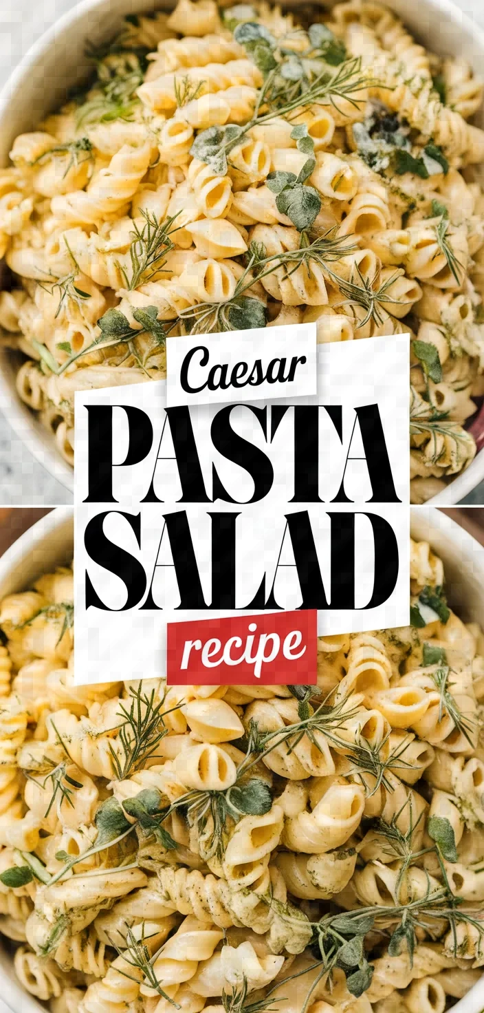 Quick And Simple Caesar Pasta Salad Recipe