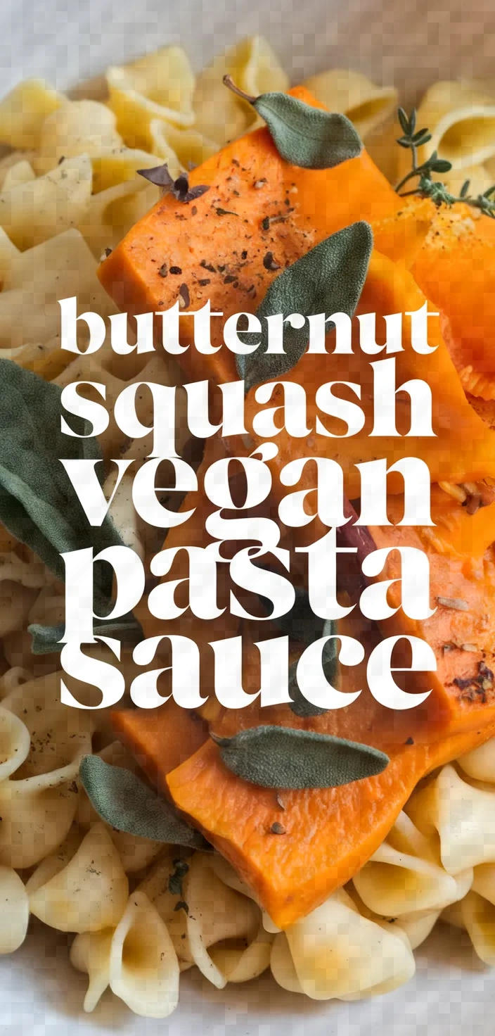 Roast Butternut Squash Pasta Sauce Vegan Recipe