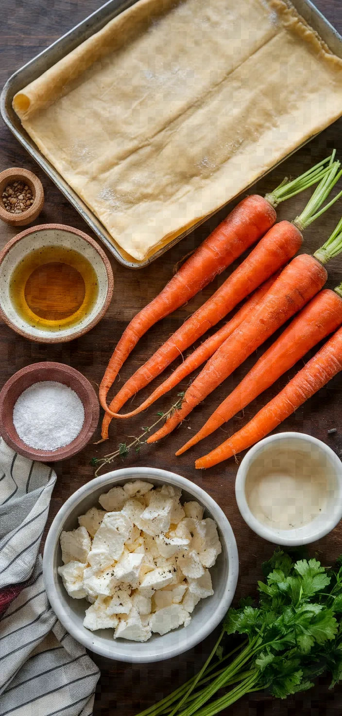 Ingredients photo for Savory Carrot Tart Recipe