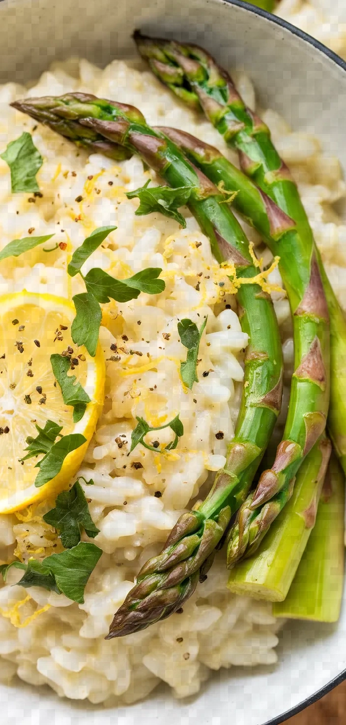 Ingredients photo for Vegan Asparagus Risotto Recipe