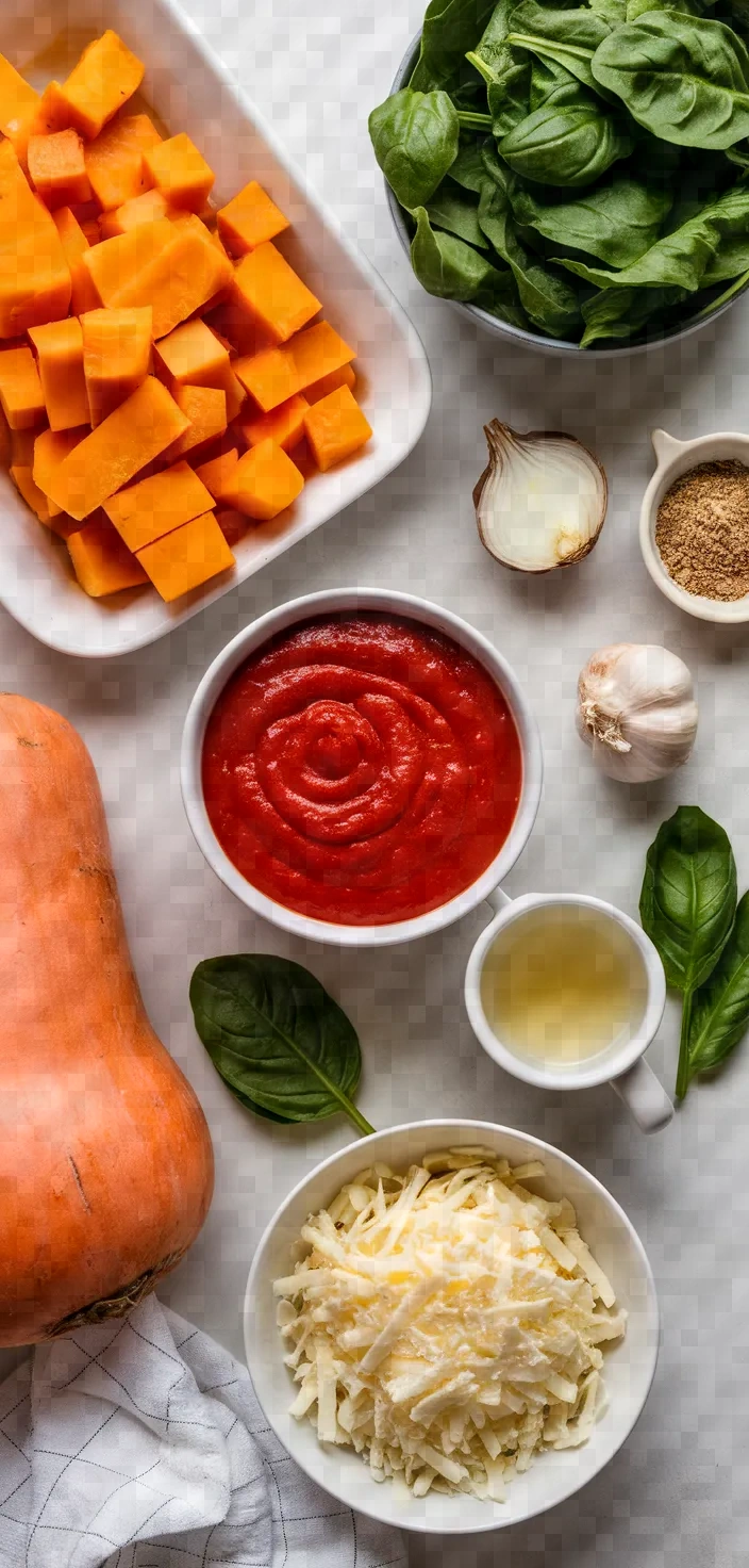 Ingredients photo for Vegan Butternut Squash Lasagna Recipe