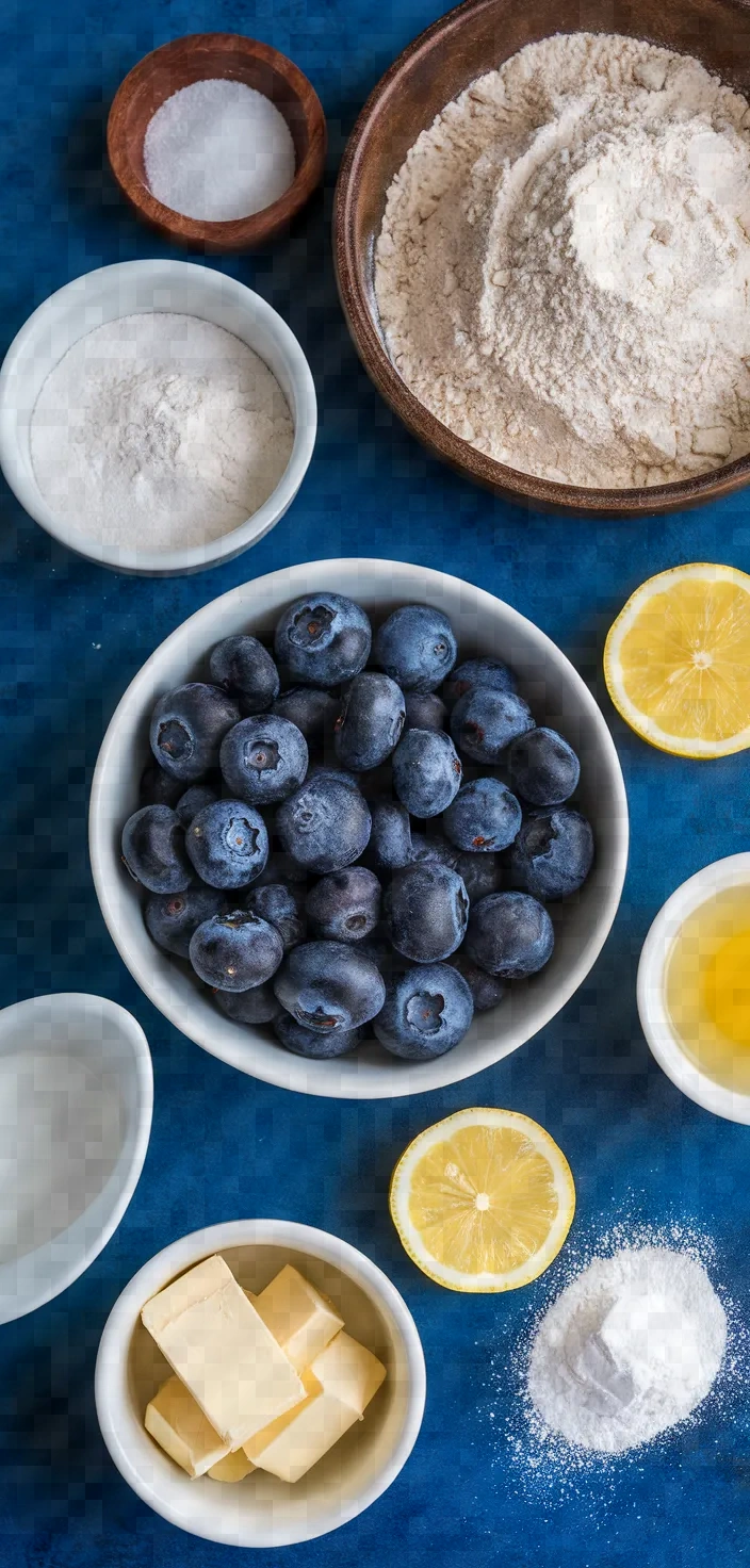 Ingredients photo for Blueberry Frangipane Tart Recipe