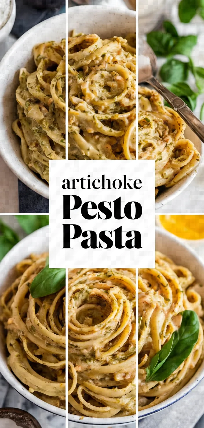 A photo of Artichoke Pesto Pasta Recipe