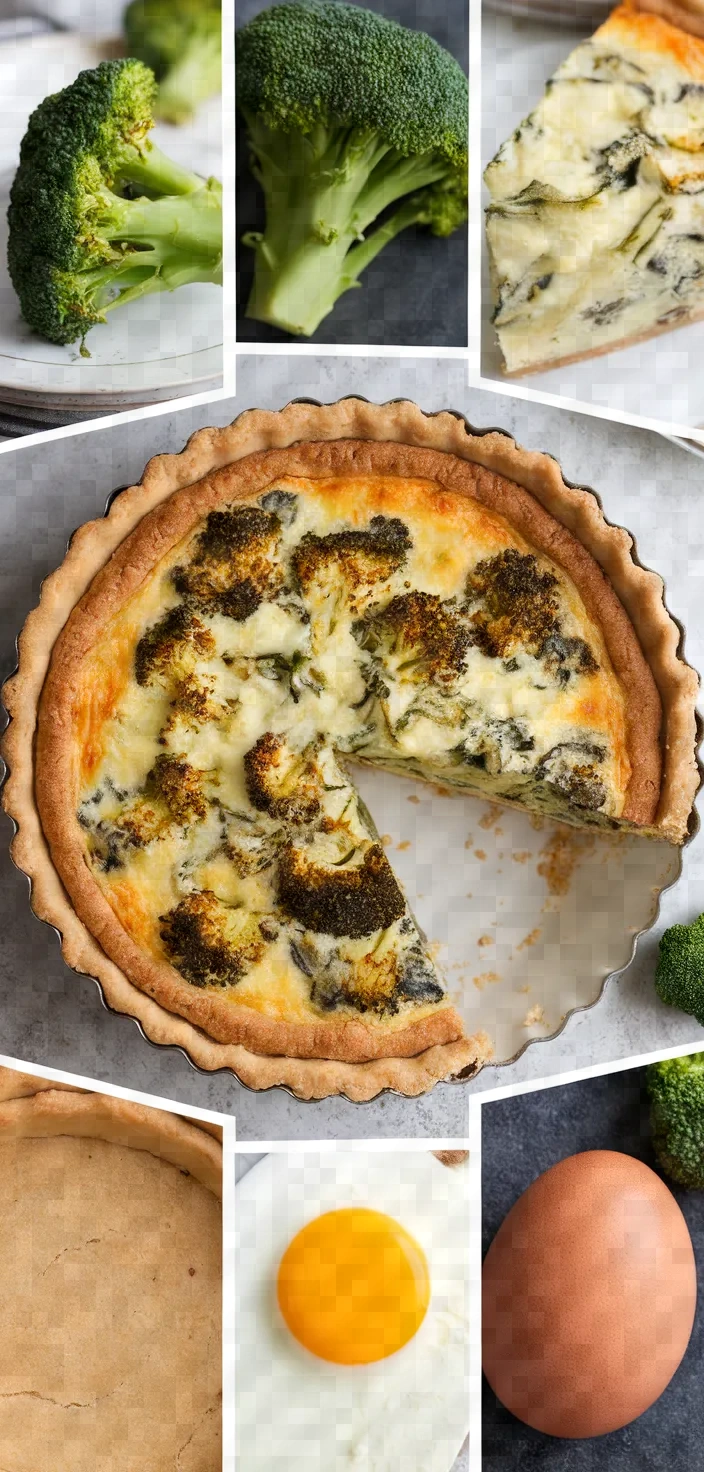 A photo of Broccoli Stilton Quiche Recipe