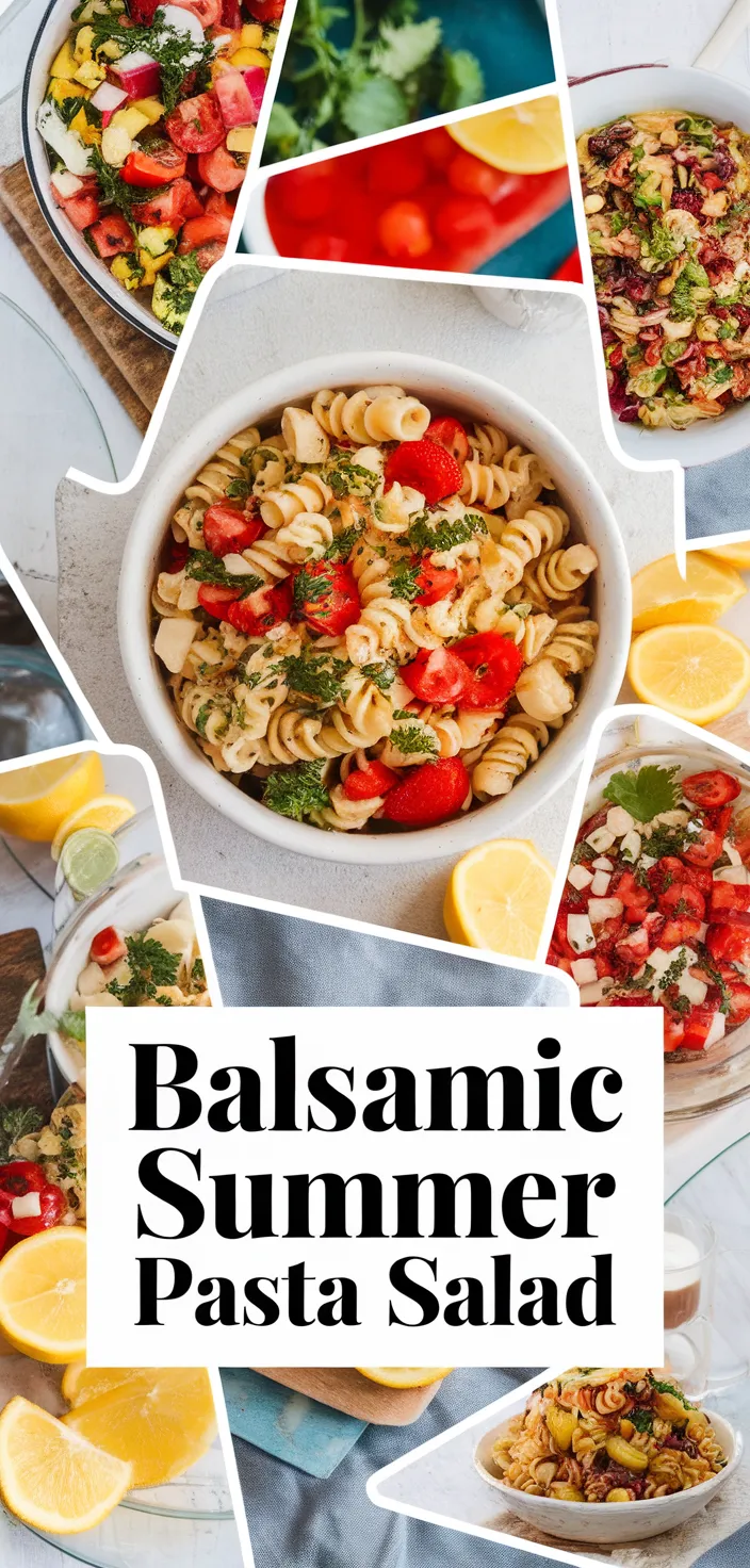 A photo of Creamy Balsamic Summer Pasta Salad Recipe