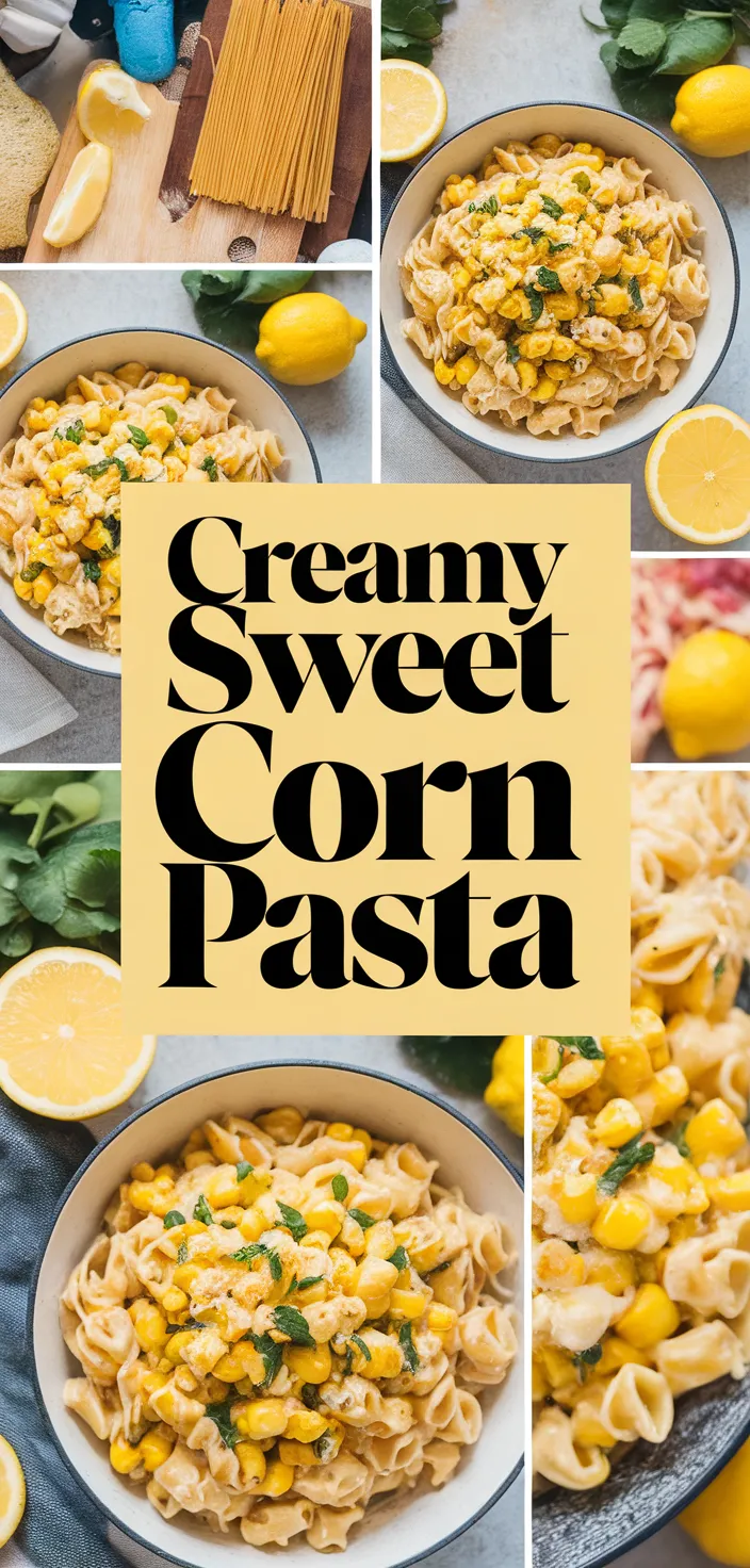 A photo of Creamy Sweet Corn Pasta Love Lemons Recipe