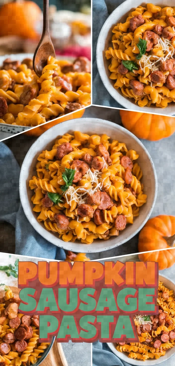 A photo of Pumpkin Pasta With Sausage Recipe