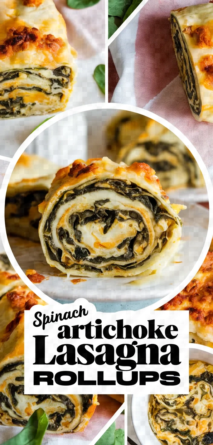 A photo of Spinach Artichoke Lasagna Rollups Recipe