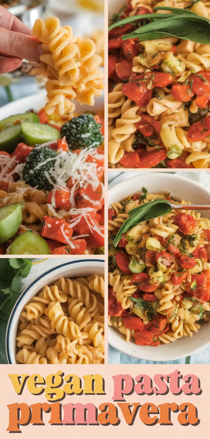 A photo of Vegan Pasta Primavera Recipe