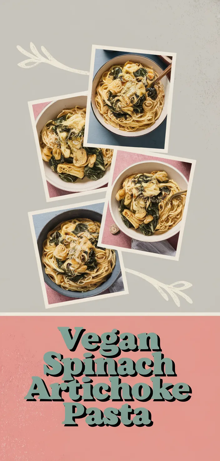 A photo of Vegan Spinach Artichoke Pasta Recipe