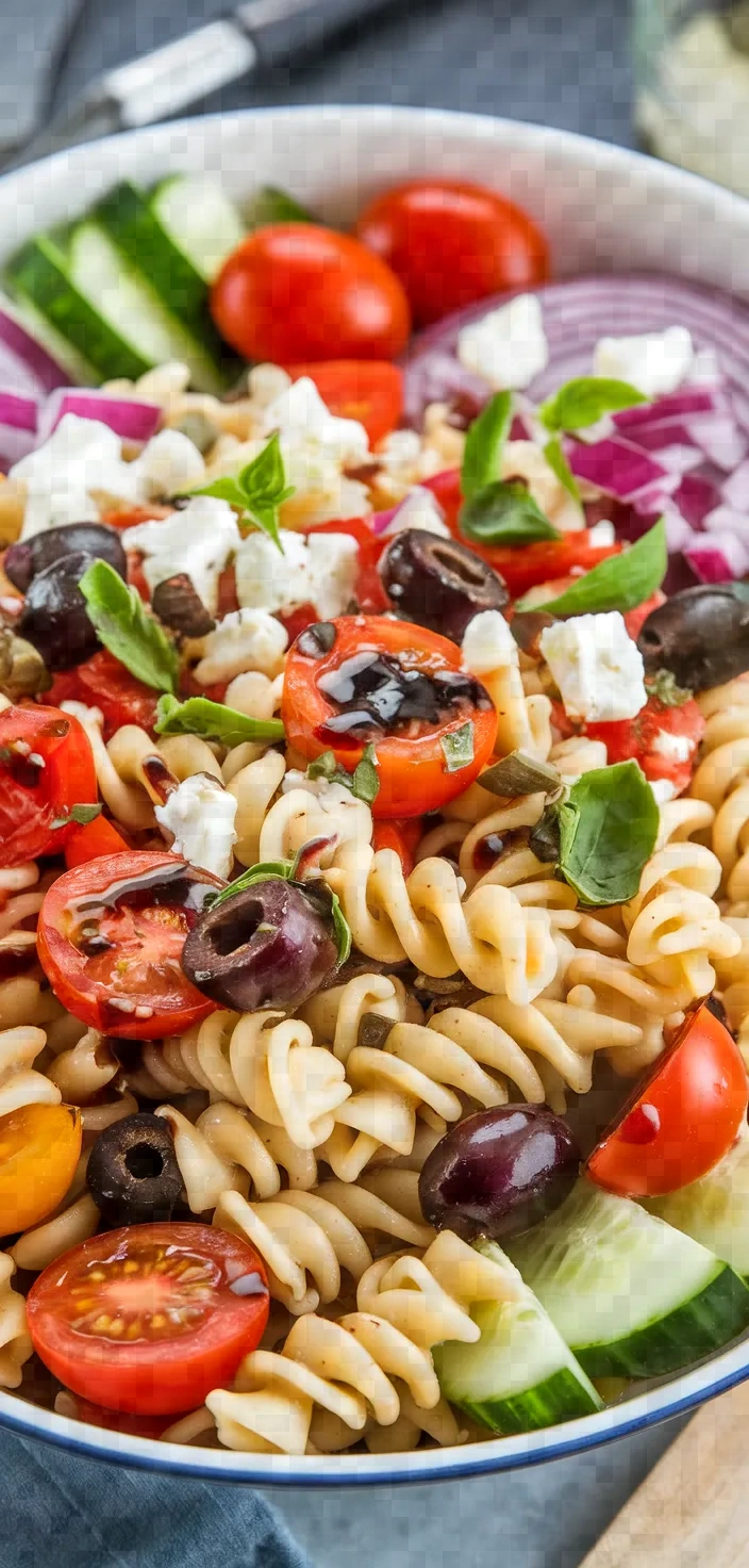 Ingredients photo for Creamy Balsamic Summer Pasta Salad Recipe