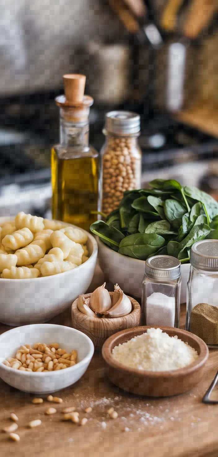 Ingredients photo for Creamy Spinach Gnocchi Recipe