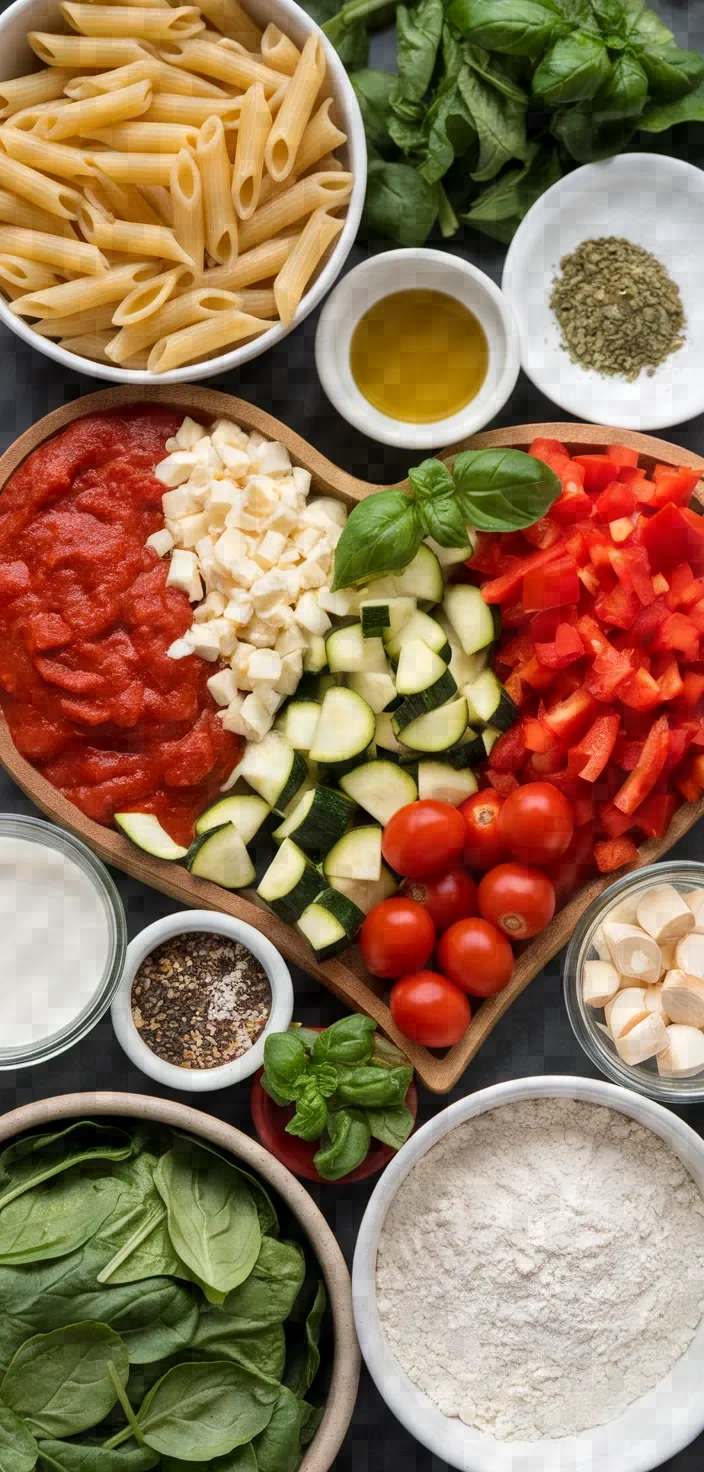 Ingredients photo for Easy Vegan Pasta Bake Recipe