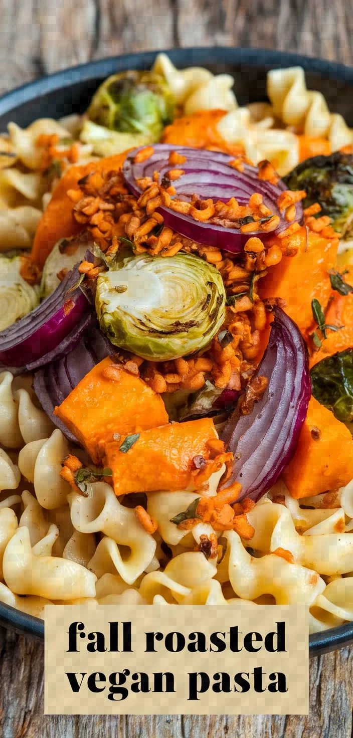 Fall Roasted Vegetable Pasta Vegan Recipe