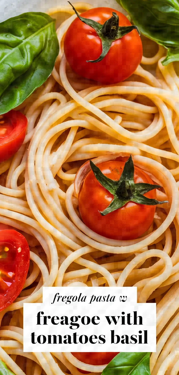 Fregola Pasta W Cherry Tomatoes Basil Recipe