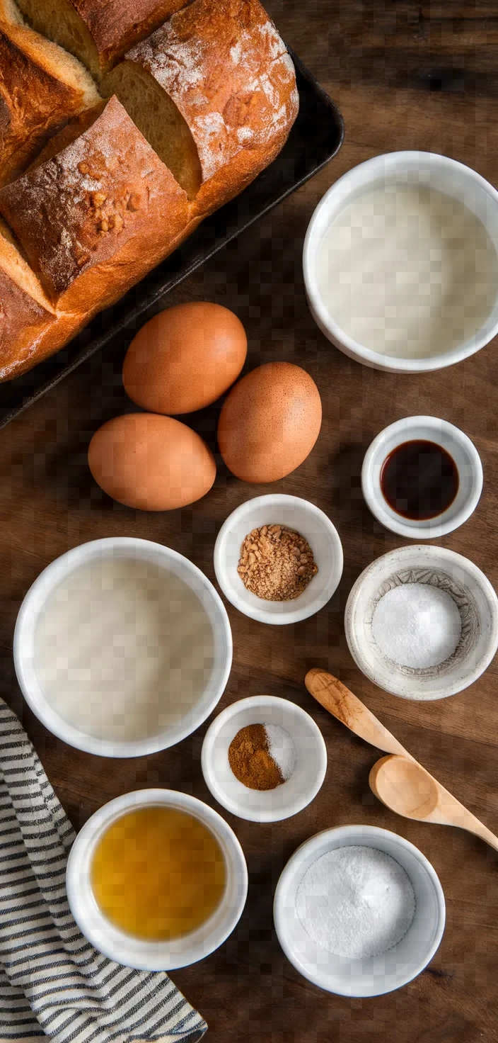 Ingredients photo for Hazelnut Overnight French Toast Bake Recipe