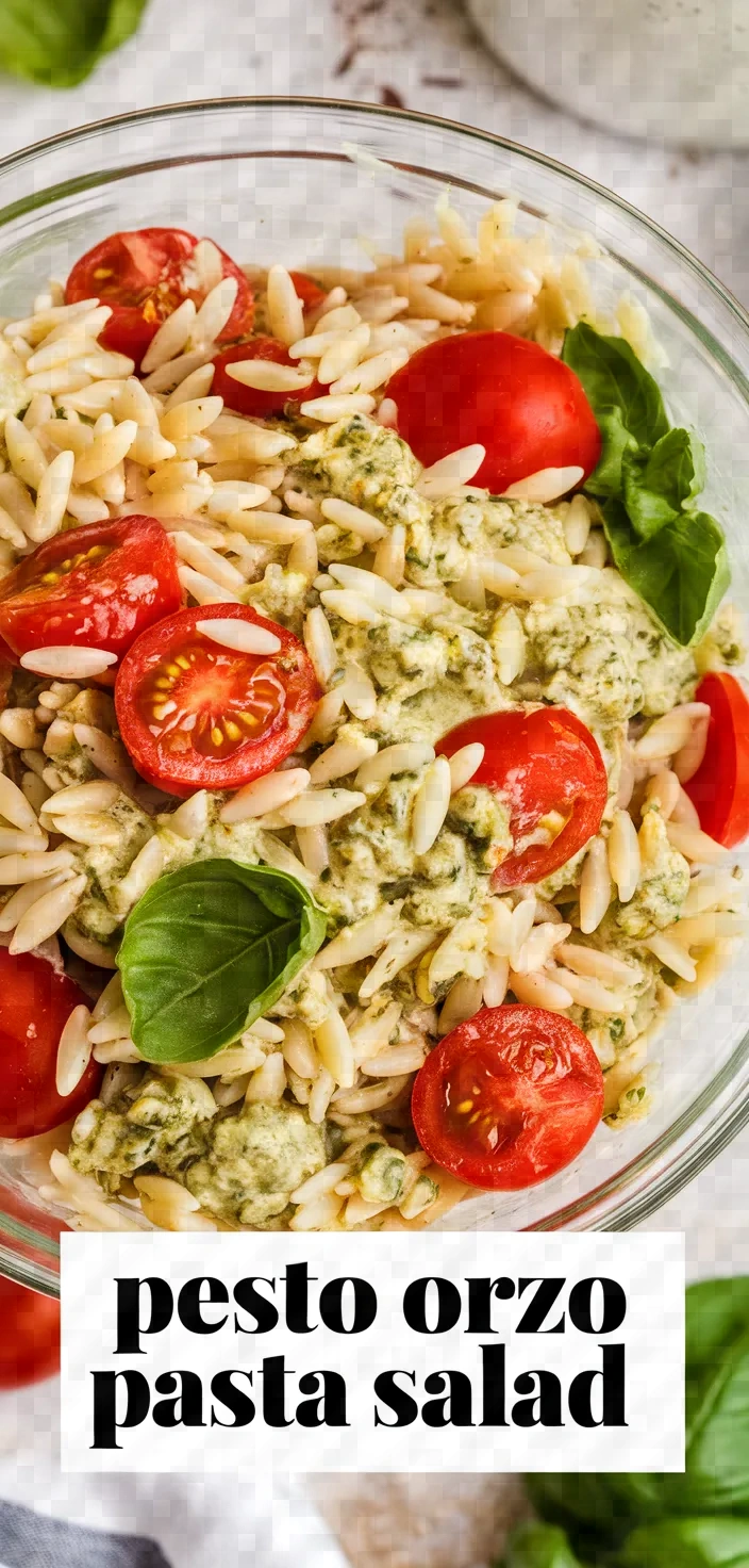 Pesto Orzo Pasta Salad Recipe