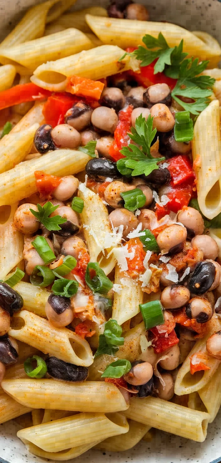 Ingredients photo for Smoky Cajun Black Eyed Peas Pasta Recipe