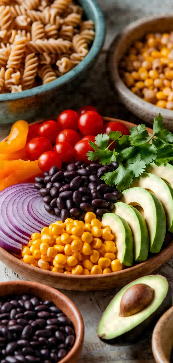 Ingredients photo for Southwest Black Bean Pasta Salad Recipe