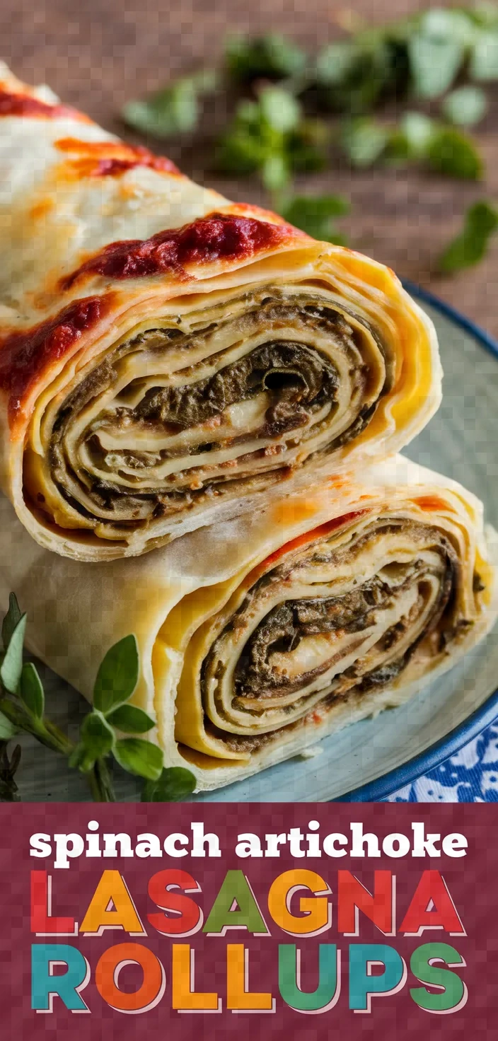 Spinach Artichoke Lasagna Rollups Recipe