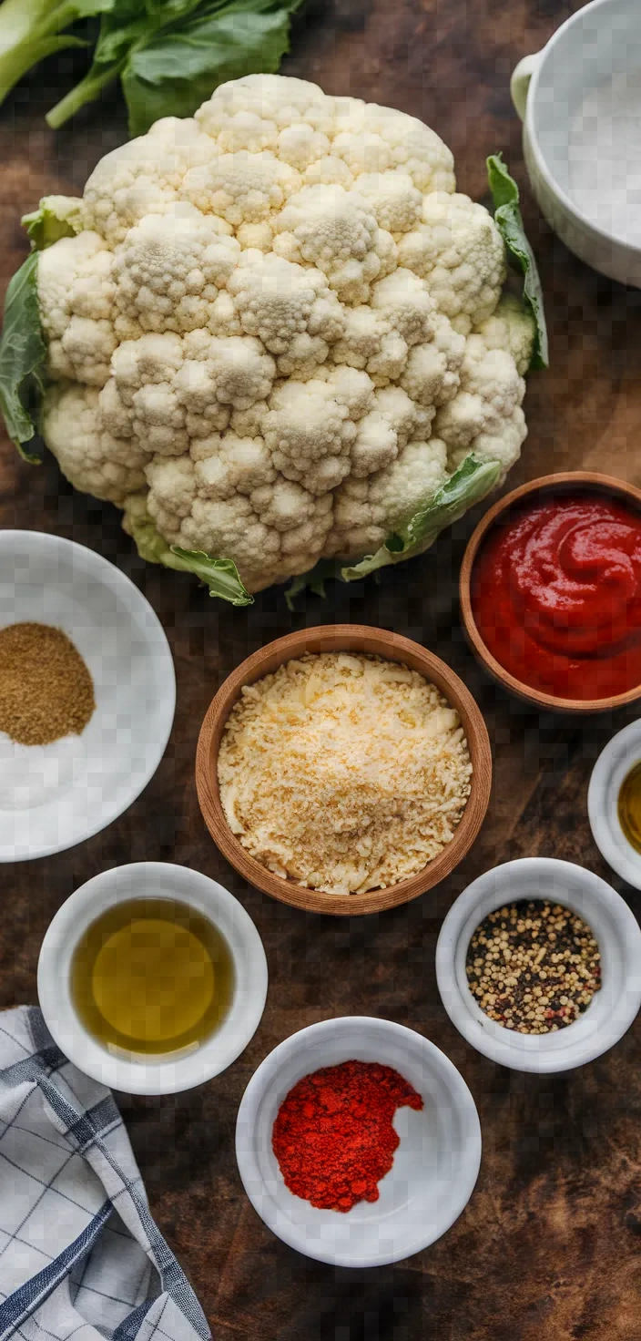 Ingredients photo for Cauliflower Tots Italiano With Balsamic Dipping Sauce Recipe