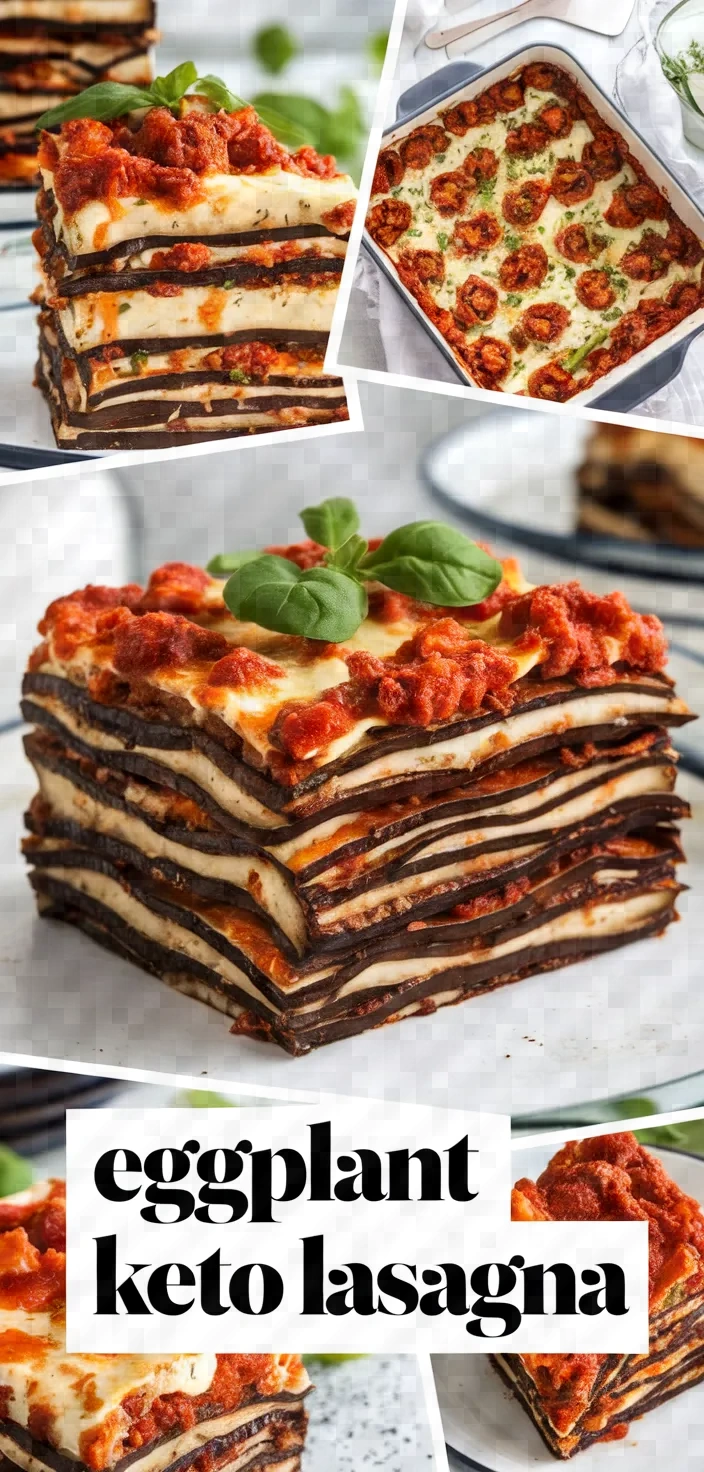 A photo of Easy Eggplant Lasagna Low Carb Keto Recipe