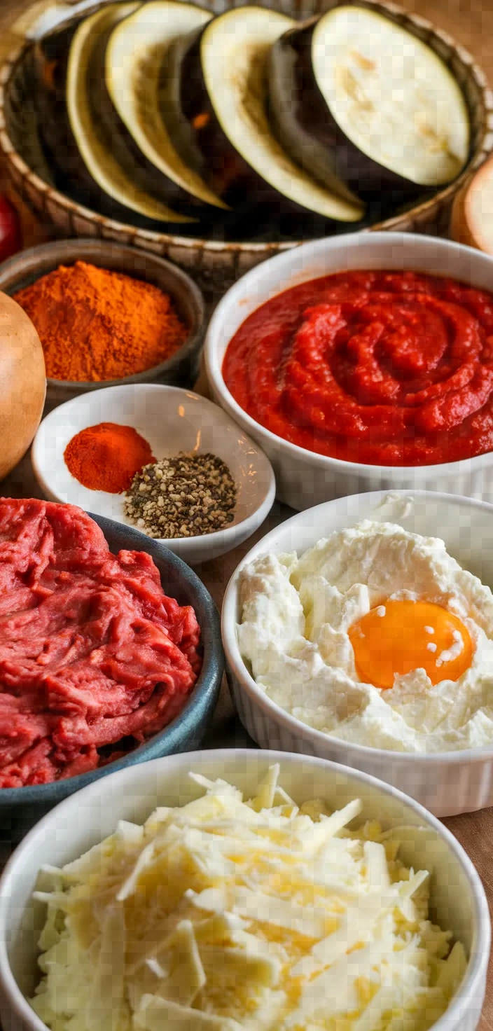 Ingredients photo for Easy Eggplant Lasagna Low Carb Keto Recipe