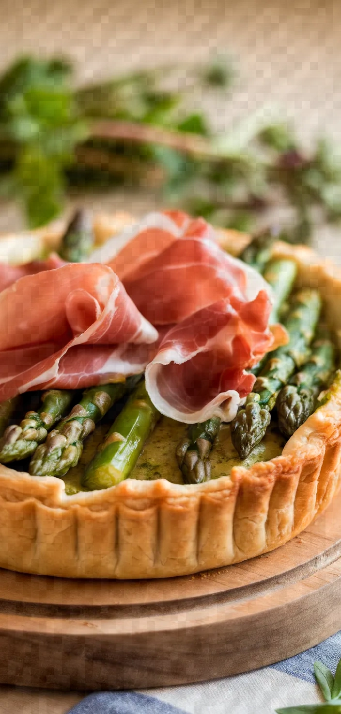 Asparagus Puff Pastry Tart With Proscuitto And Pesto Recipe