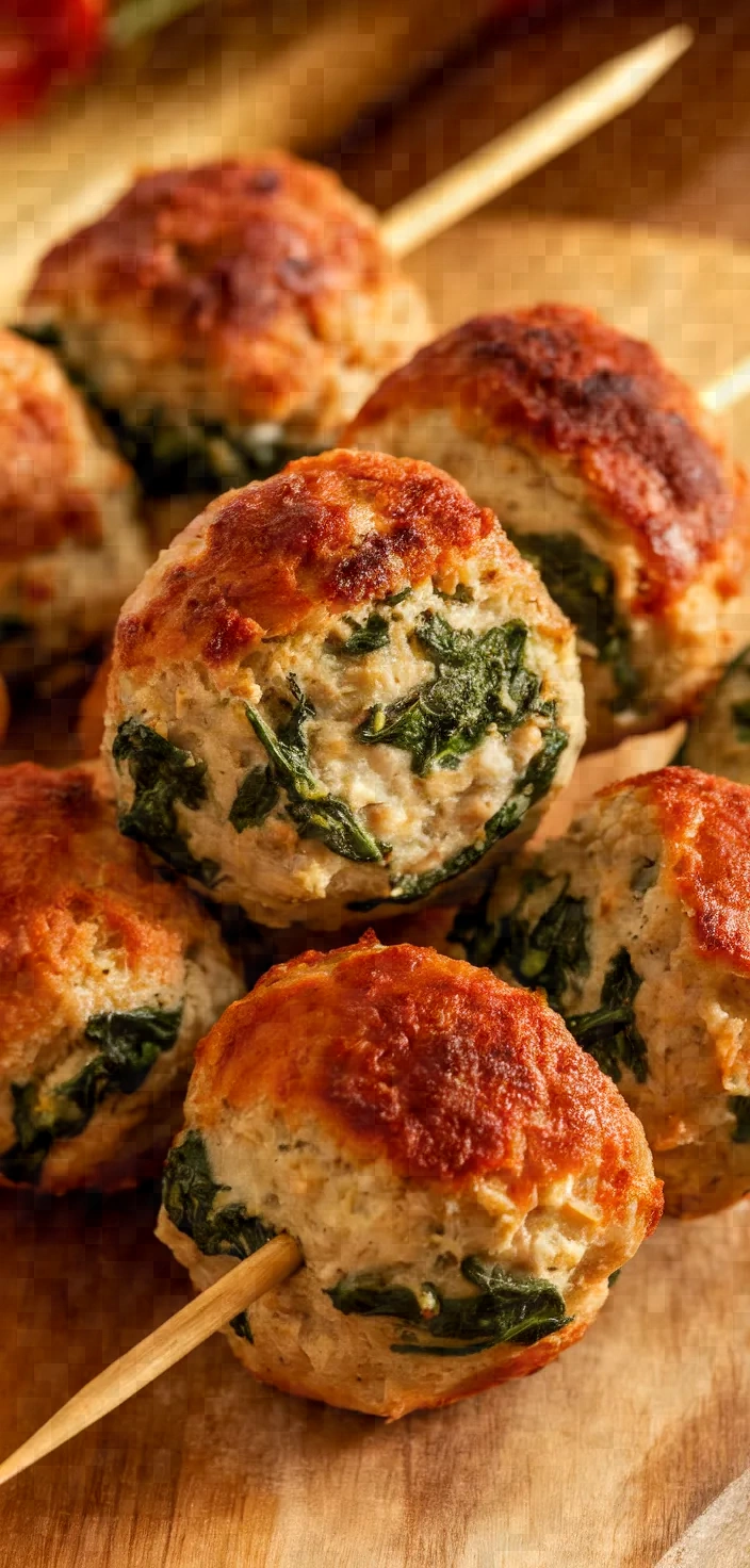 Baked Italian Meatballs With Sneaky Spinach Recipe