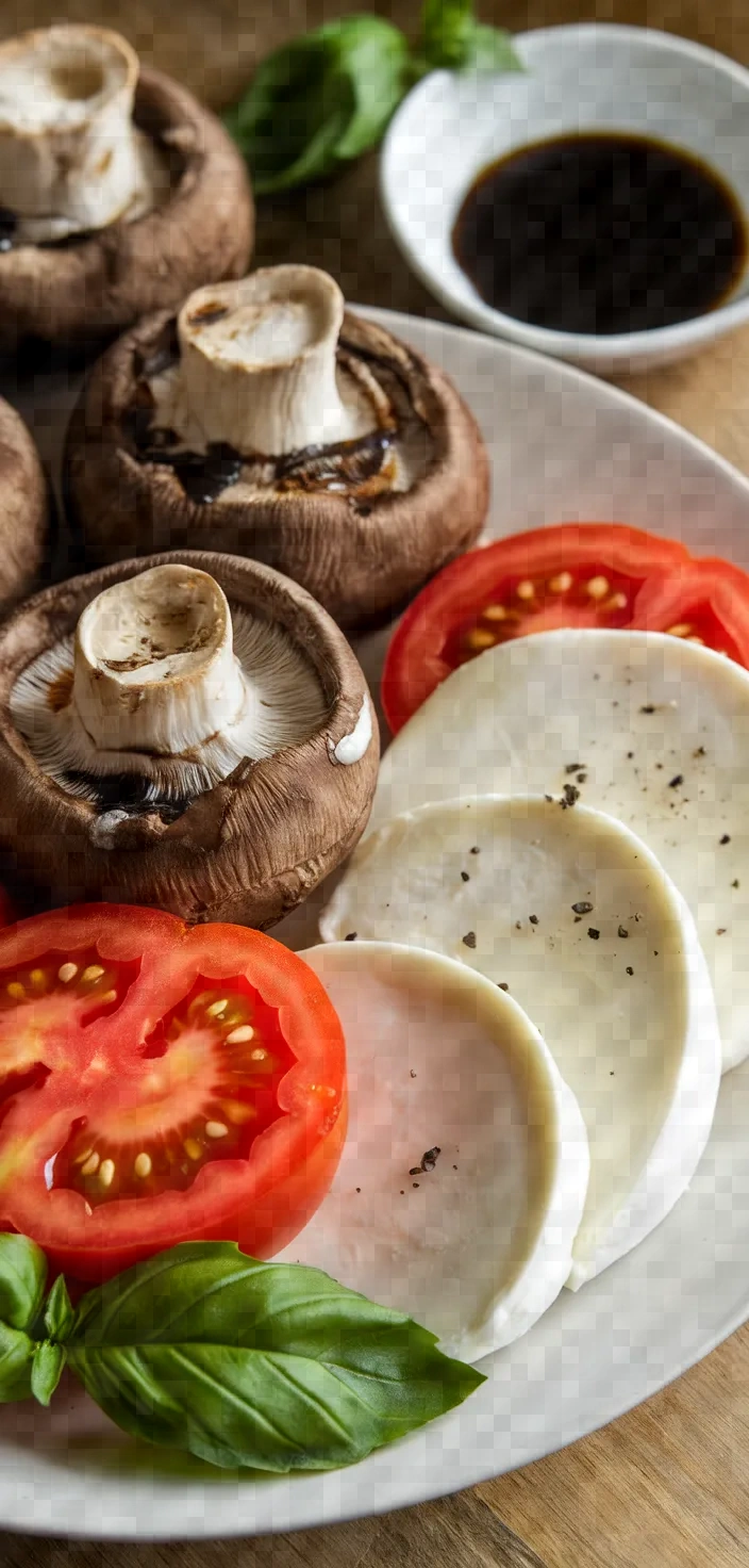 Ingredients photo for Balsamic Portobellos Caprese Recipe