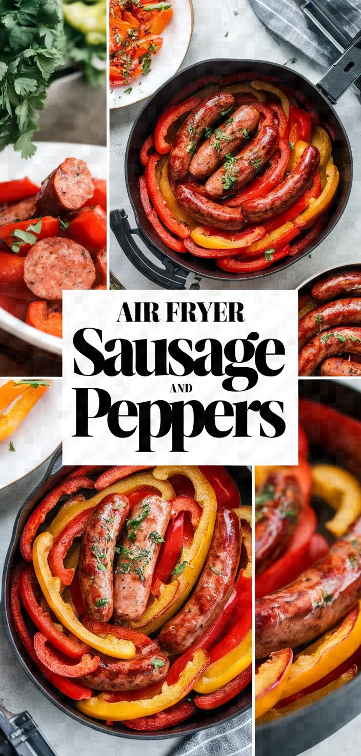 A photo of Air Fryer Italian Sausage And Peppers Recipe