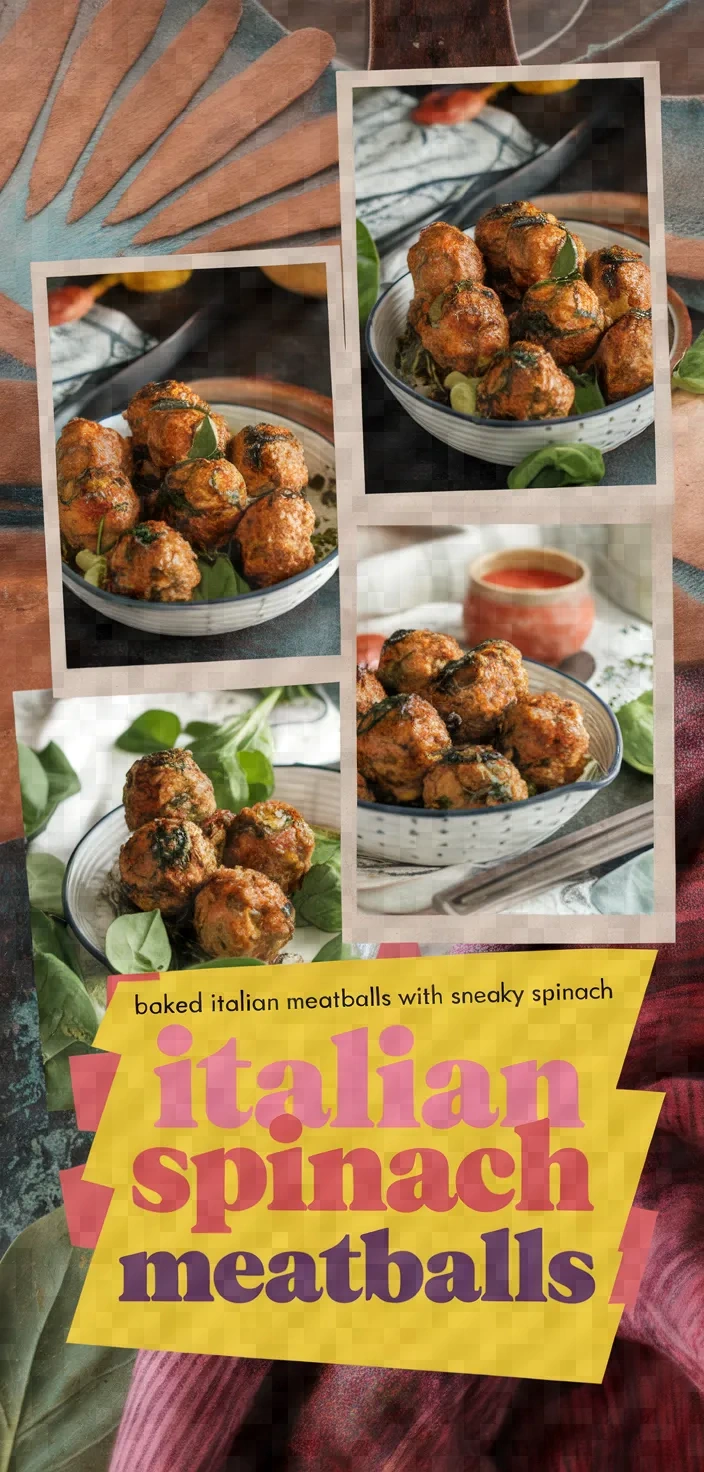 A photo of Baked Italian Meatballs With Sneaky Spinach Recipe