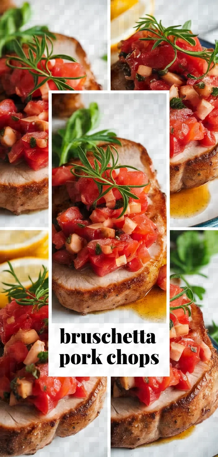 A photo of Bruschetta Pork Chops Recipe