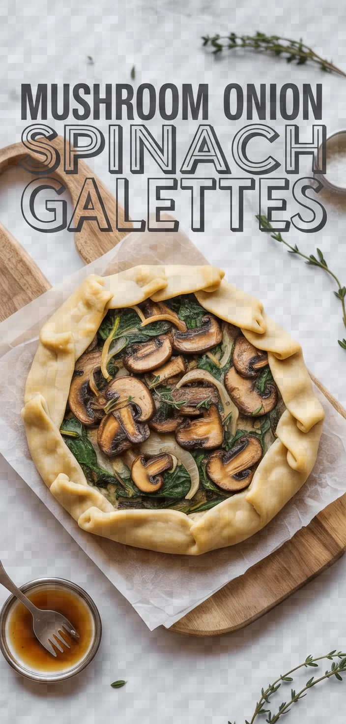 A photo of Mushroom Onion And Spinach Galettes Recipe
