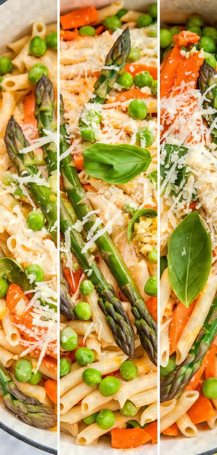 A photo of One Pot Springtime Pasta Primavera Recipe