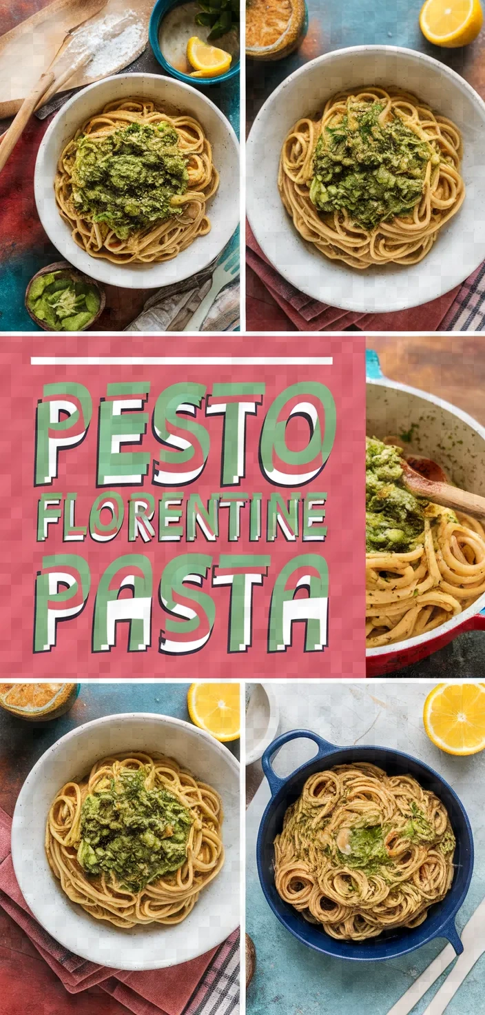 A photo of Pesto Florentine Campanelle Pasta Recipe