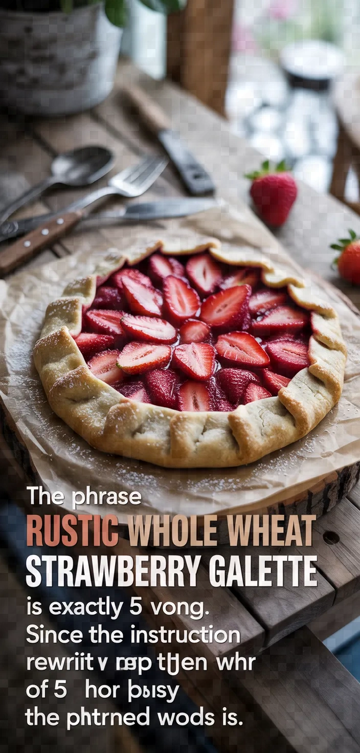 A photo of Rustic Whole Wheat Strawberry Galette Recipe