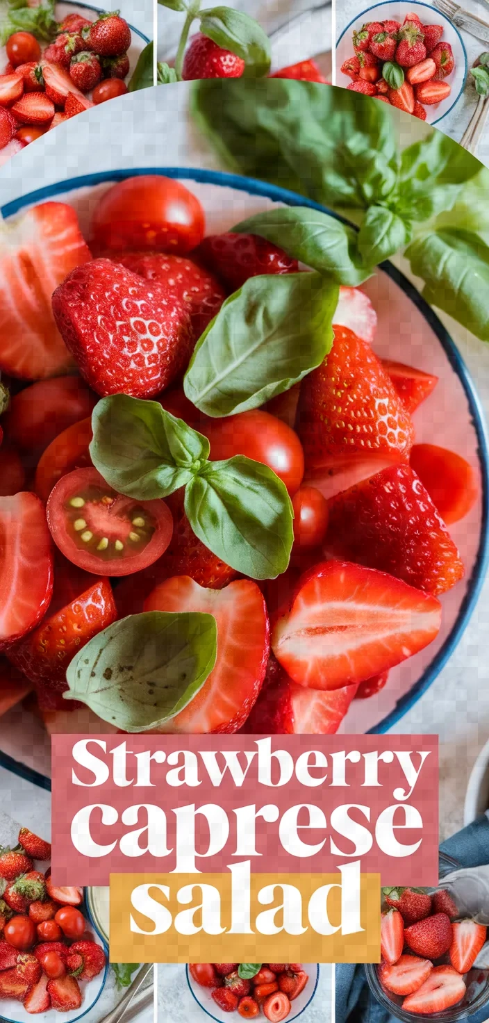 A photo of Strawberry Caprese Salad With Creamy Balsamic Dressing Recipe