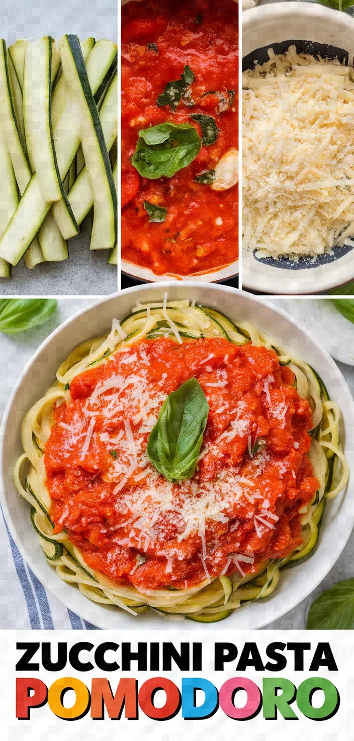 A photo of Zucchini Pasta Pomodoro Recipe