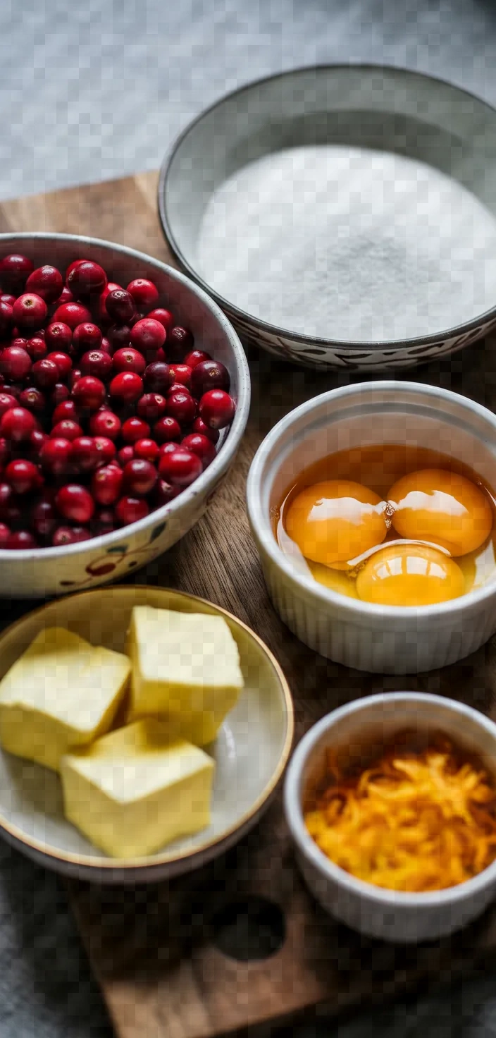 Ingredients photo for Cranberry Curd Tart Recipe
