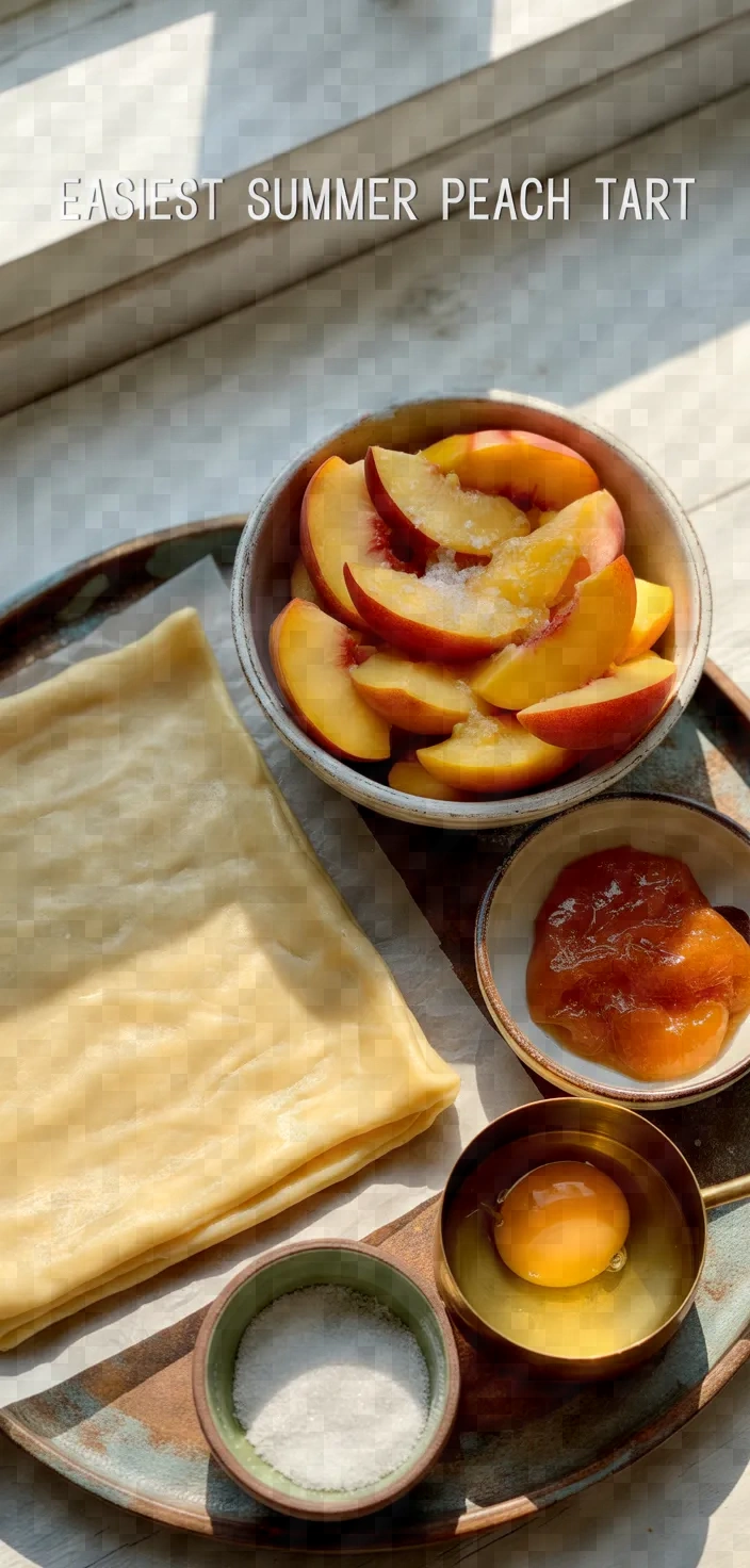 Ingredients photo for Easiest Summer Peach Tart Recipe