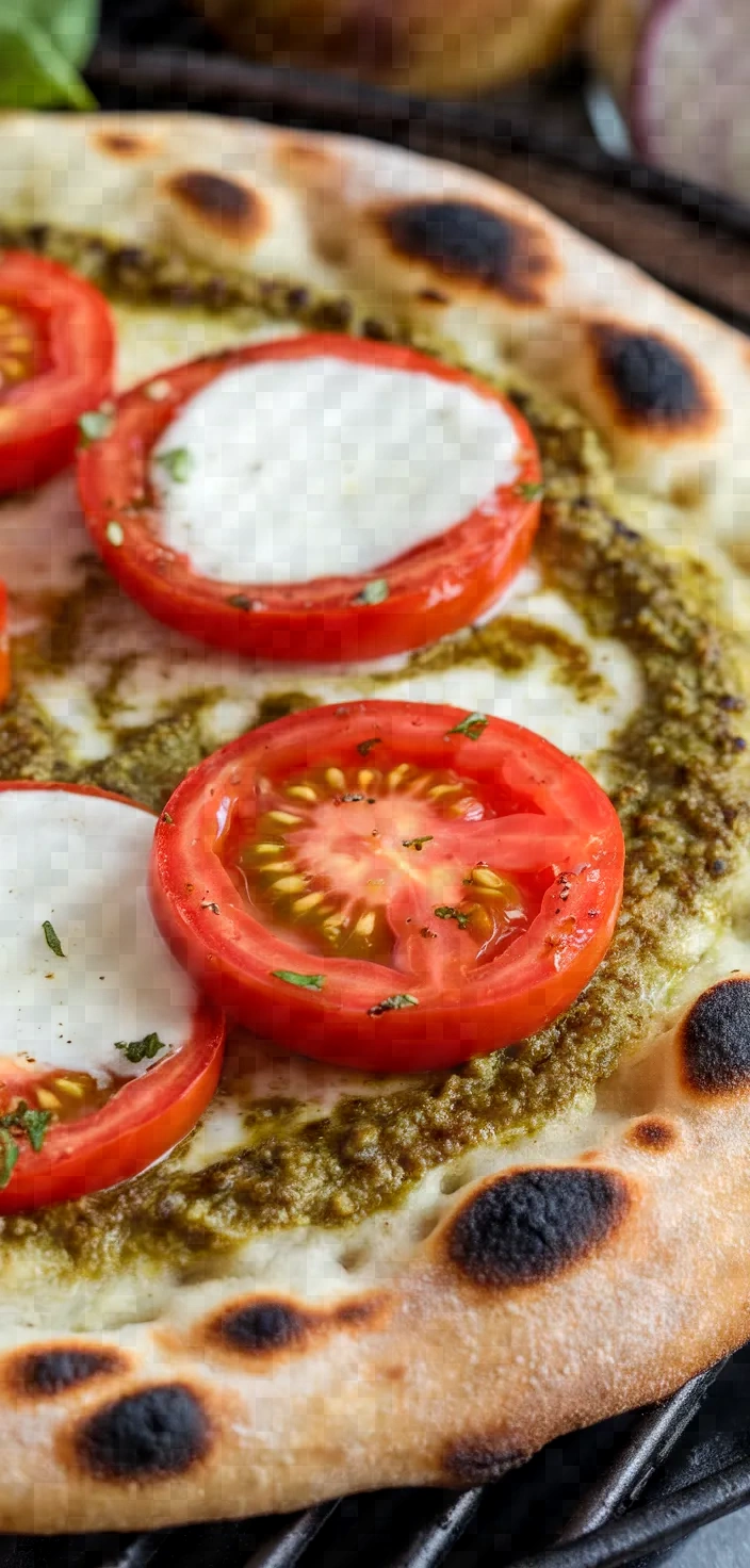 Grilled Pesto Caprese Naan Pizza Recipe