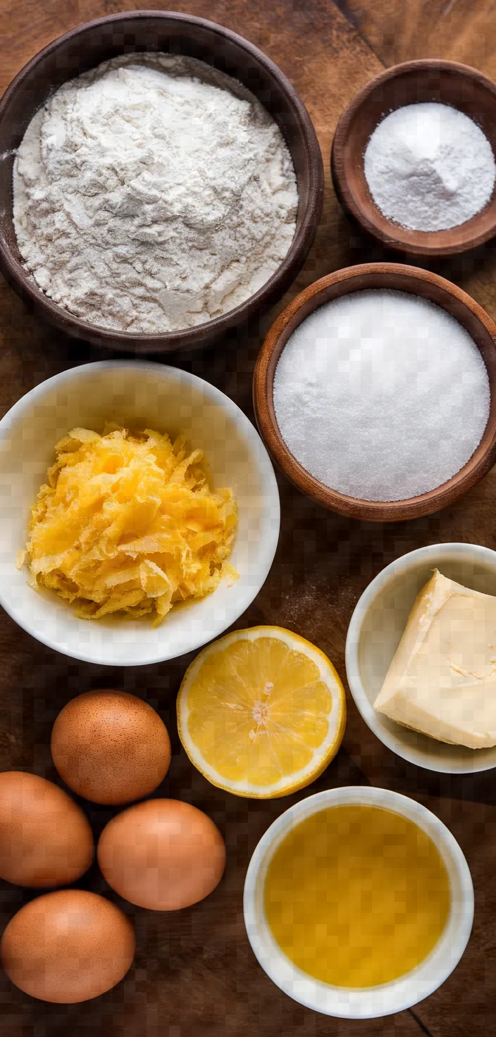 Ingredients photo for Meyer Lemon Curd Tart With Shortbread Crust Recipe