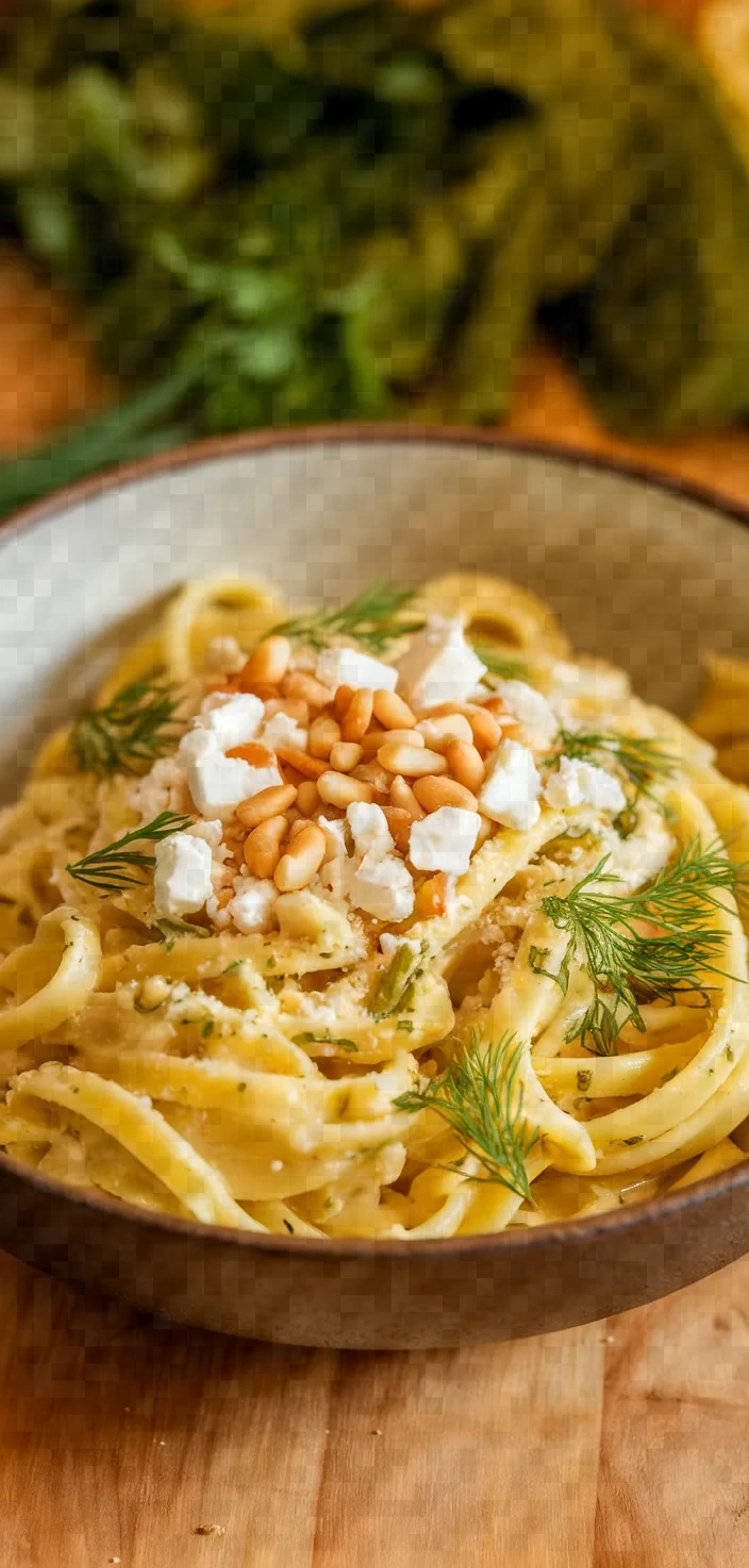One Pot Greek Lemon Dill Pasta Recipe