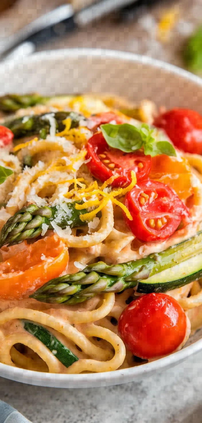 Ingredients photo for One Pot Springtime Pasta Primavera Recipe