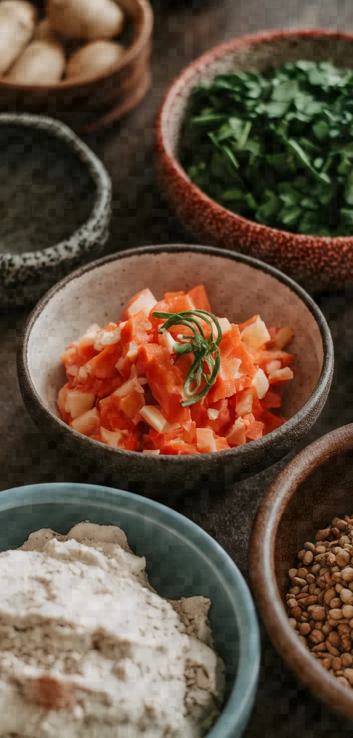 Ingredients photo for Pasta Alla Vodka With Prosciutto Peas Recipe